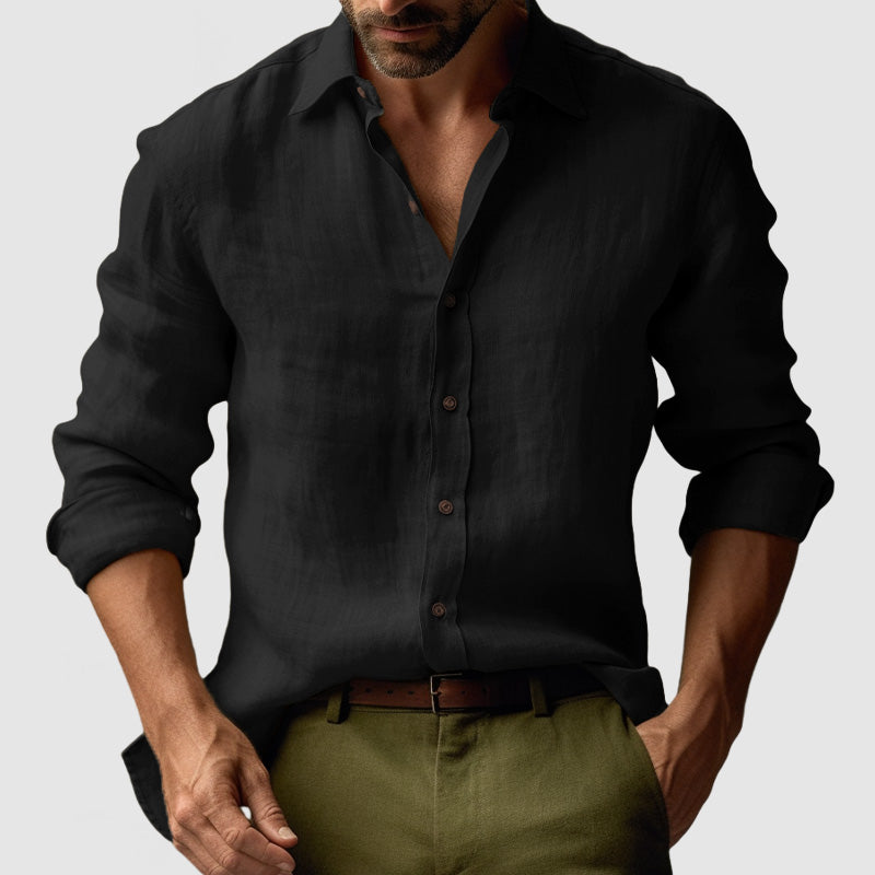 Herre vintage sommerskjorte med blomstermønster. Korte ermer, pustende, og komfortabel for en casual retro look.