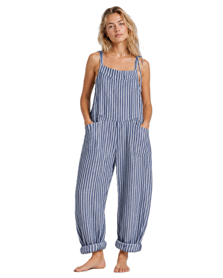 Komfortabel baggy damejumpsuit i avslappet stil, perfekt for koselige dager og fritid.