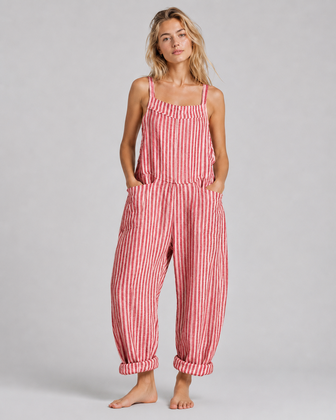 Mote jumpsuit for kvinner, løs passform, komfortabel og trendy for alle årstider.