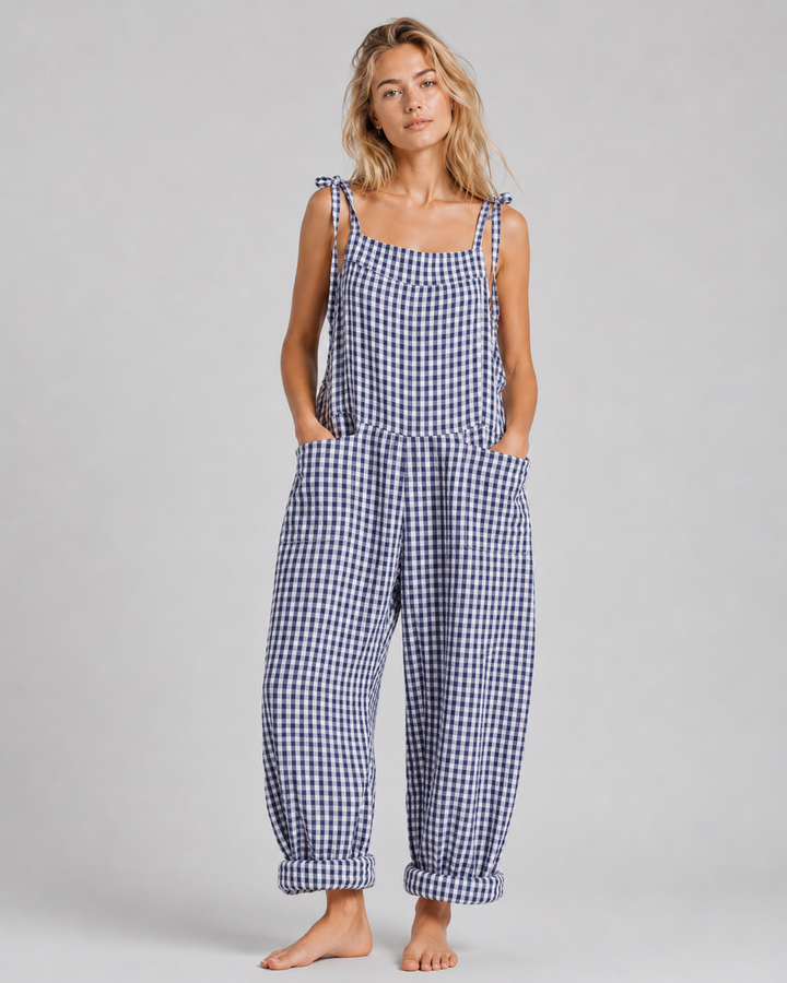 Stilig damejumpsuit, oversize og komfortabel, ideell for en uanstrengt hverdagslook.