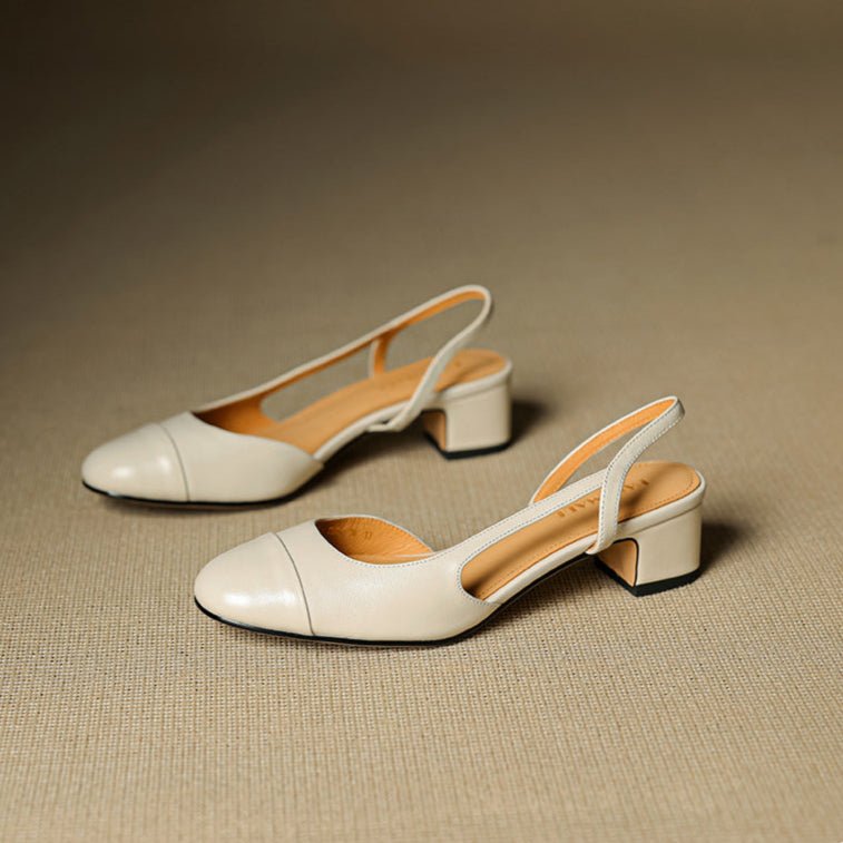 Komfortable slingback pumps med god passform og dempet såle, perfekt for lange dager.
