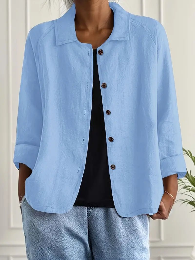 Dame relaxed blazer med knappelukking. Perfekt for vår/høst, kontor eller hverdag.