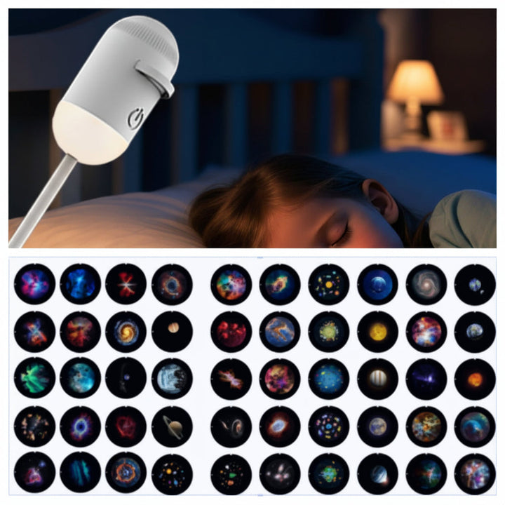 Bærbar nattlampe i moderne design. USB-oppladbar soveromslampe med justerbart mykt lys.