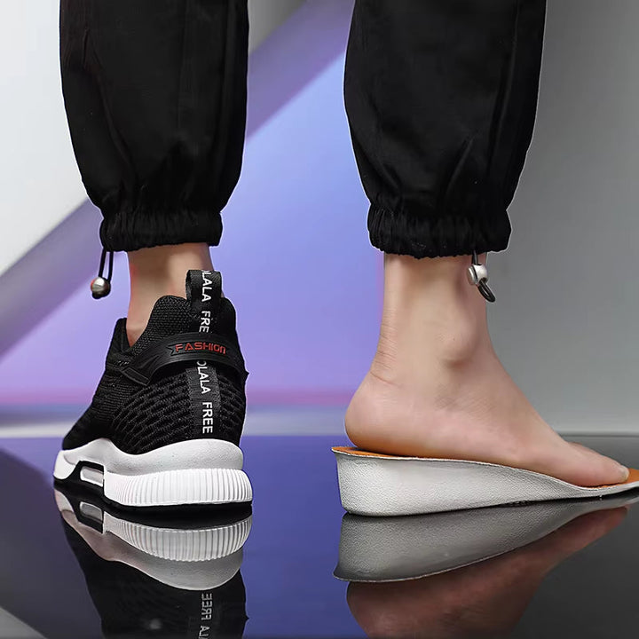 Stilige herre sneakers, høydeøkende fritidssko for menn, komfortable med 6 cm ekstra.