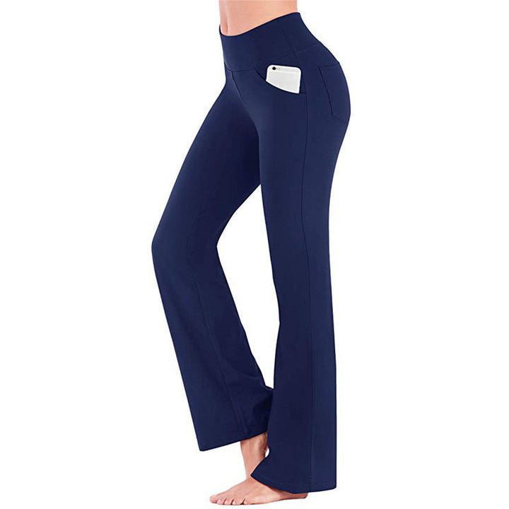 Dame bootcut yogabukser med høy midje for maksimal komfort under trening og yogaøvelser.