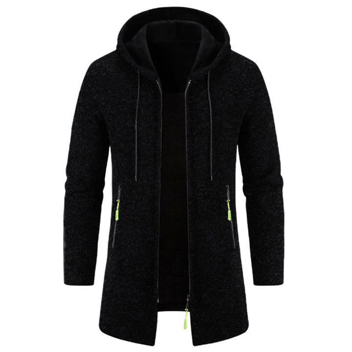 Menns hettegenser med glidelås, perfekt som et varmt lag for uformell stil og høst/vinter.