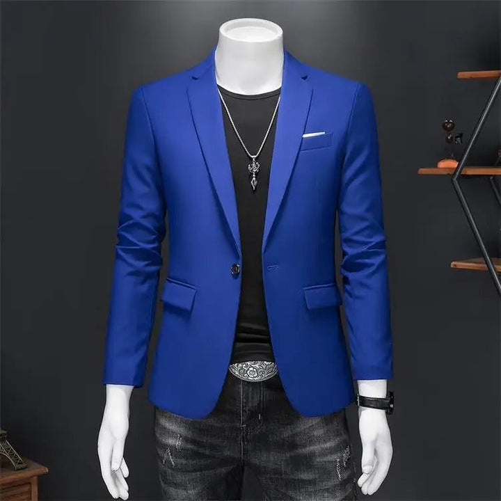 Elegant menns herrejakke/blazer i mørkegrå, perfekt for et stilig og profesjonelt uttrykk.