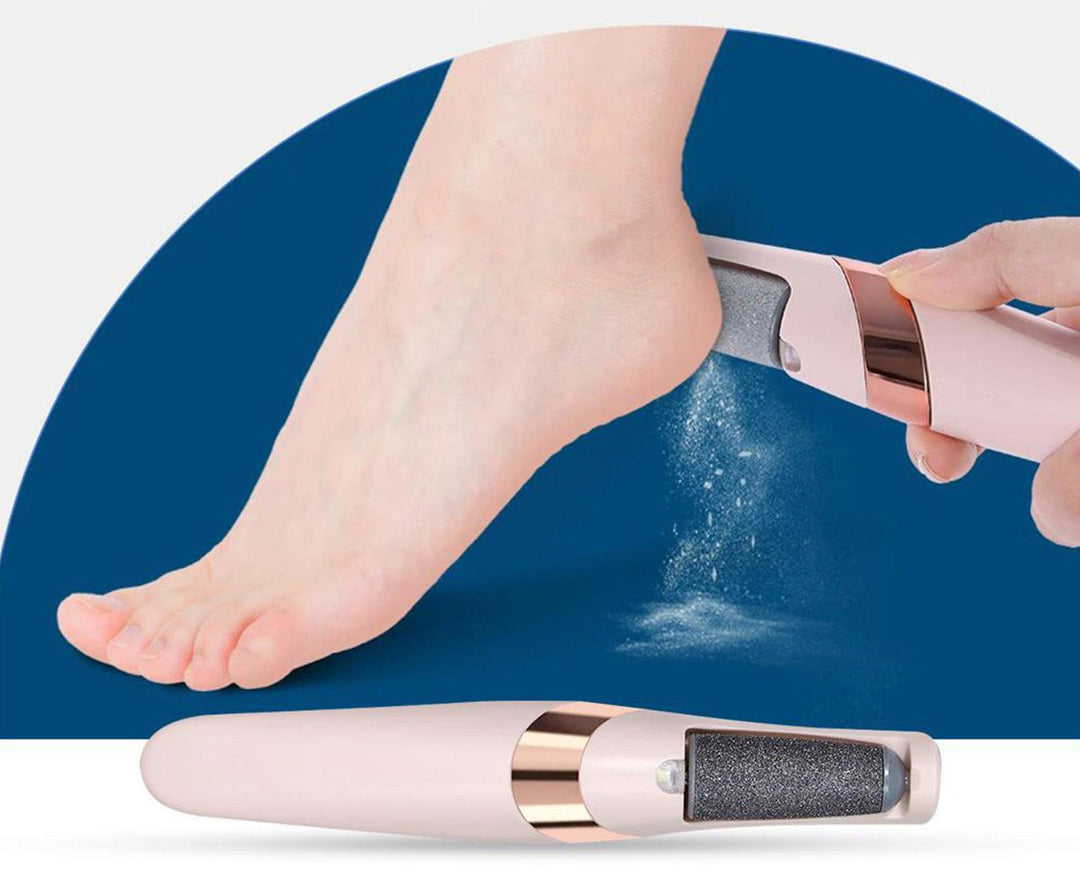 Designet for komfort: Elektrisk fotfil med ergonomisk grep for enkel hard hud fjerning.