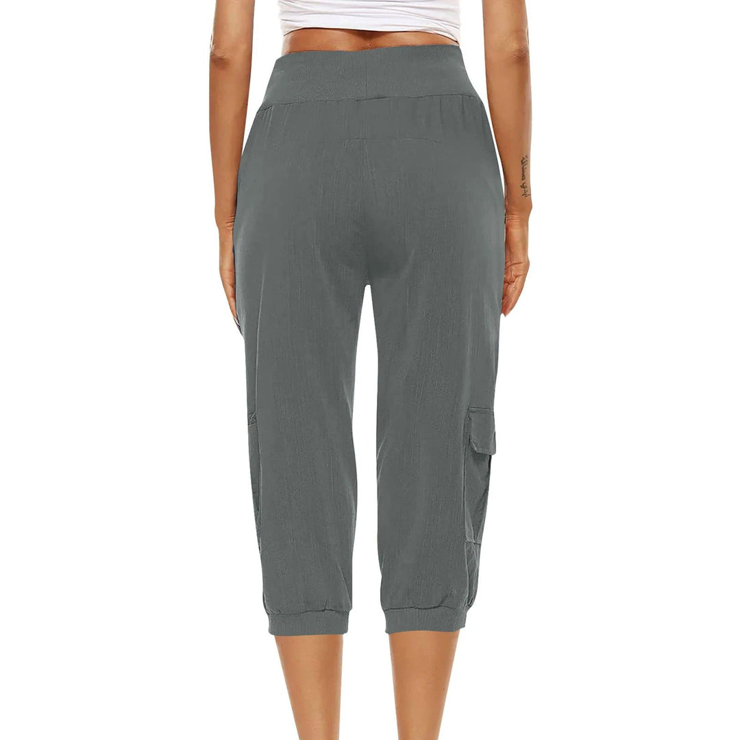 Dame fritidsbukse, cropped og med elastisk midje. Moderne design for en avslappet, men stilfull look.