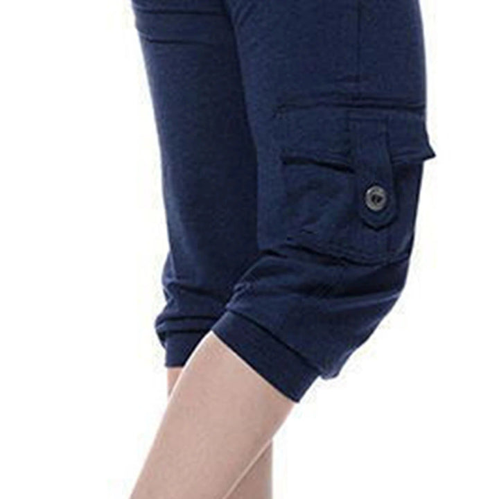 Hverdagslig cropped bukse for dame, med elastisk midje som sikrer både stil og uovertruffen komfort.