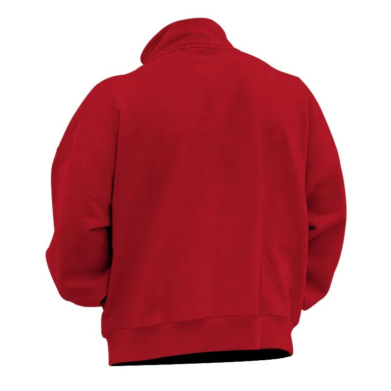 Ren menns sweatshirt med halv glidelås. Minimalistisk design for tidløs stil og komfort.