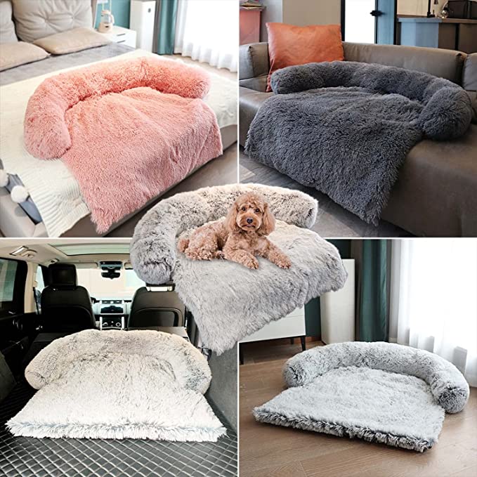 Møbelbeskytter: Vanntett og vaskbar hundeseng for sofaen. Beroligende for hunden.