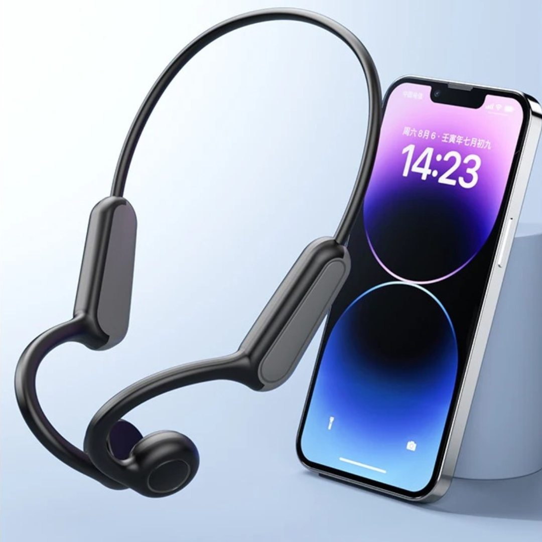 Aktive hodetelefoner: Bone conduction sportshodetelefoner for trening, løping, sykling og utendørs bruk.