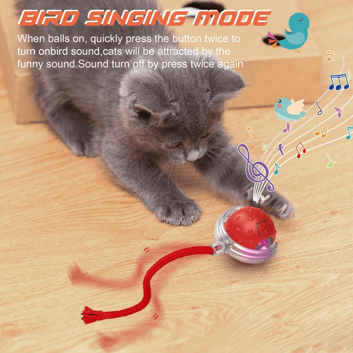 Interaktiv katteleke med fuglelyder. Smart og bevegelsesaktivert design holder katten underholdt.