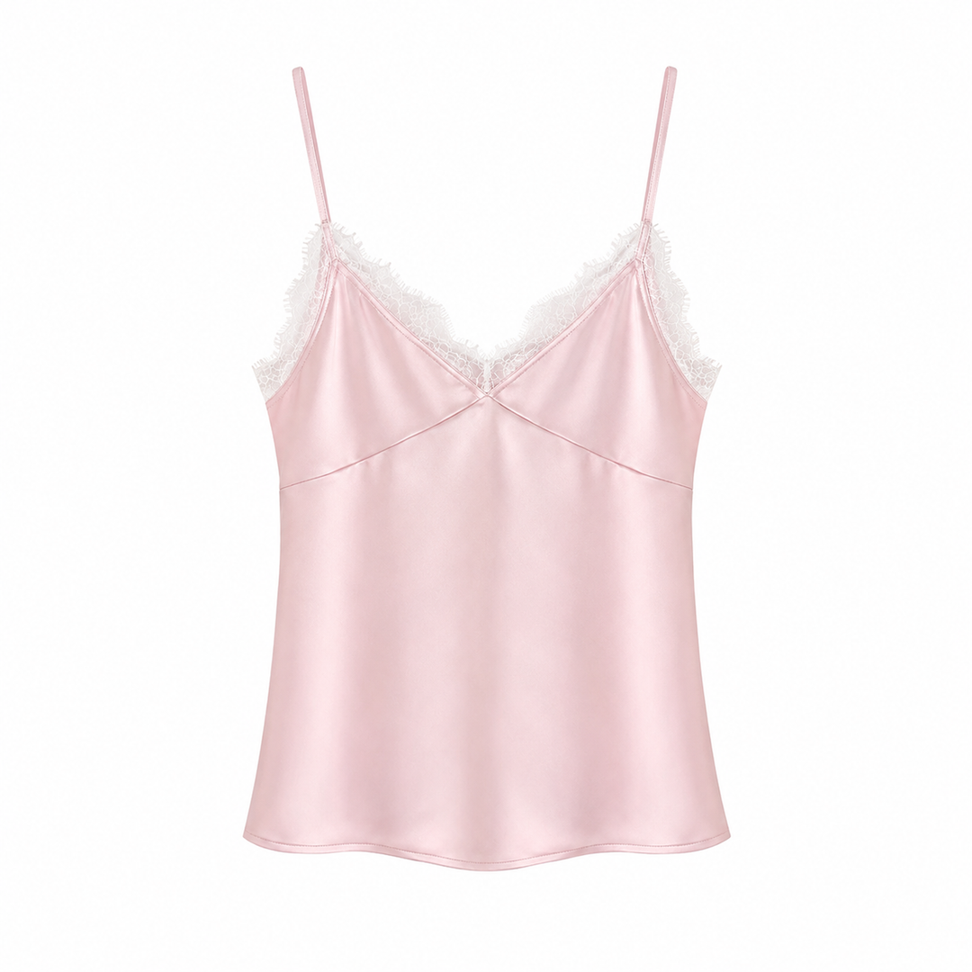 Moderne dametopp med elegant V-hals og åpen rygg. En ermeløs festtopp som passer perfekt til sommerstil.