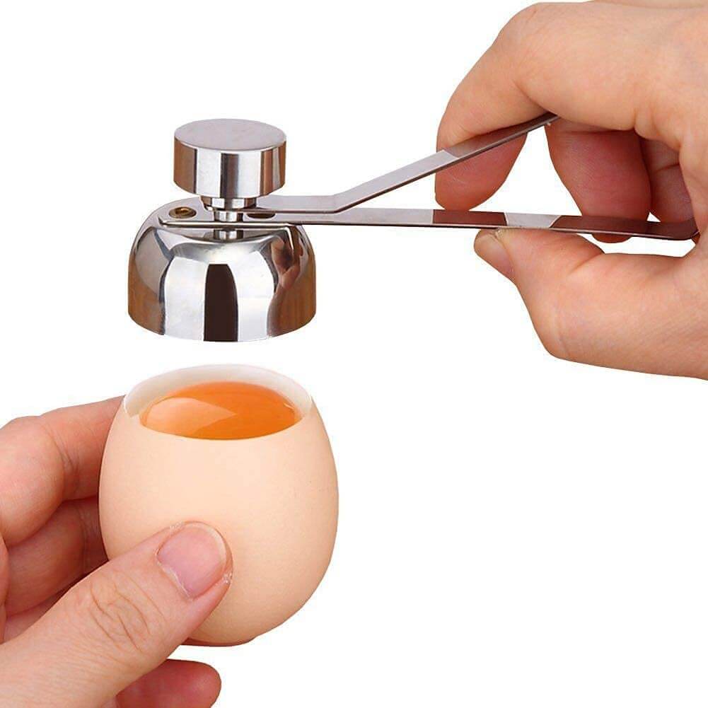 Rustfri eggeknekker i stål for sølfri eggeåpning. Perfekt kjøkkenhjelp til frokost og matlaging.