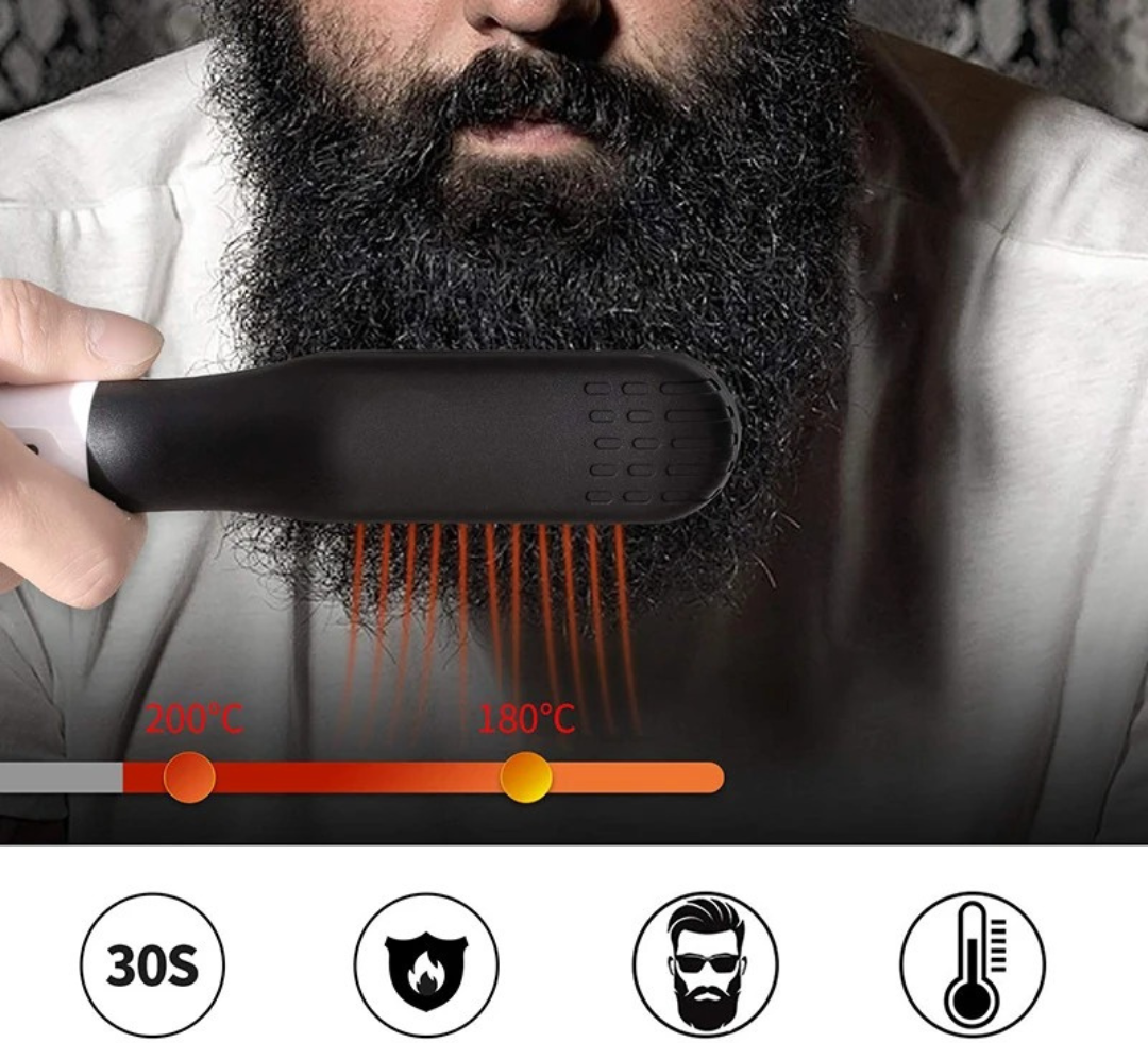 Reisevennlig rettebørste for menns skjegg. Kompakt design for perfekt styling uansett hvor du er.