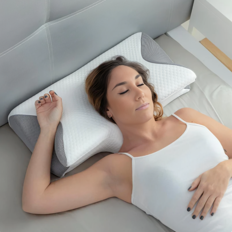 Optimaliser din søvn med denne ergonomiske soveputen. Gir avlastning og støtte for nakke og rygg, uthvilt hver morgen.