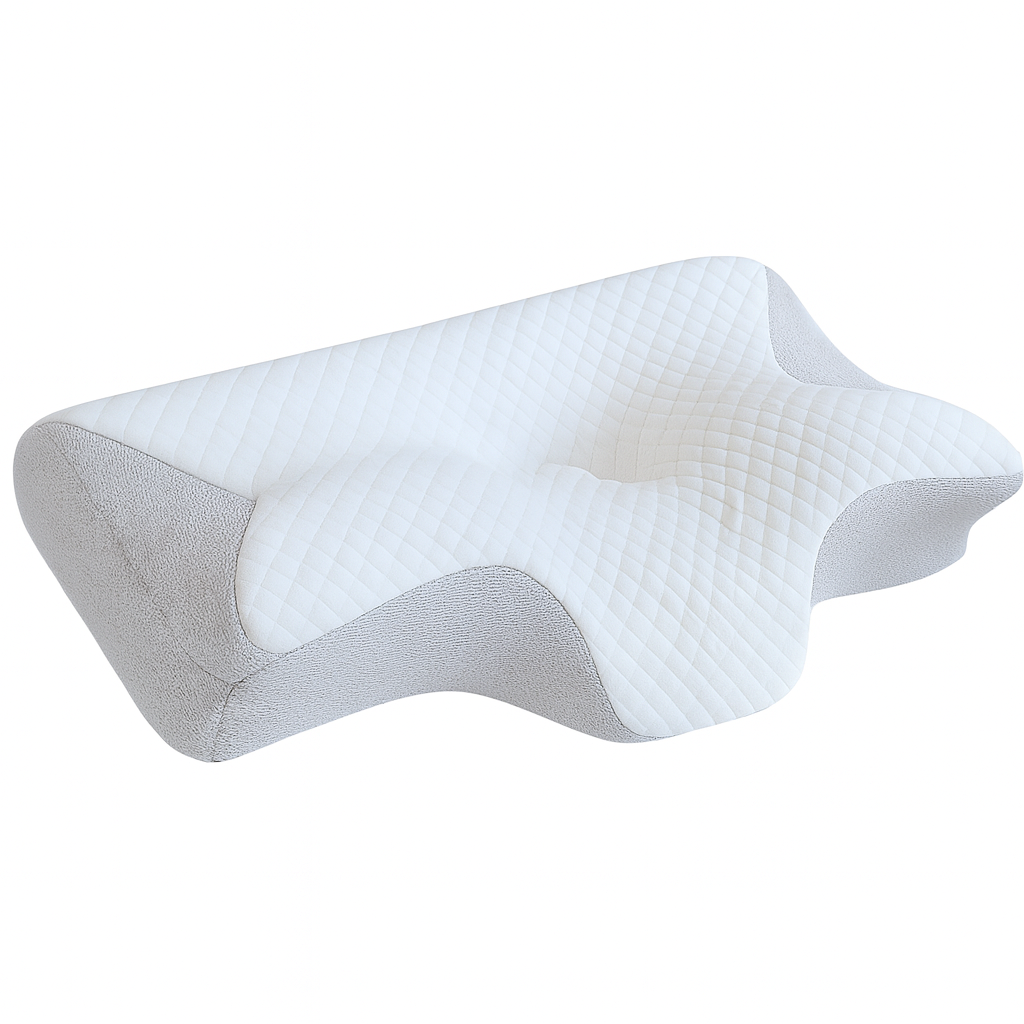Ergonomisk sovepute for nakke og rygg. Gir optimal avlastning og støtte for bedre søvn.