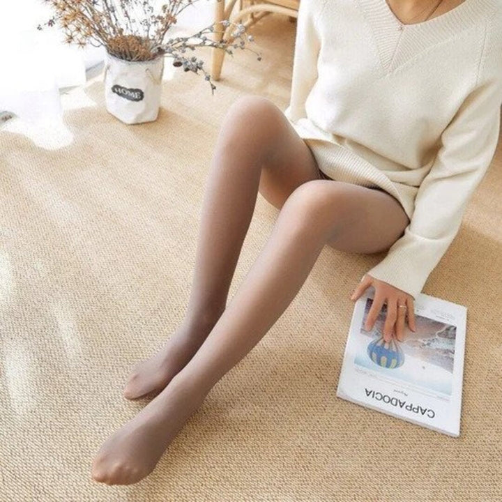 Dame vinter tights med høy stretch og mykt plysjfôr for ultimat varme.