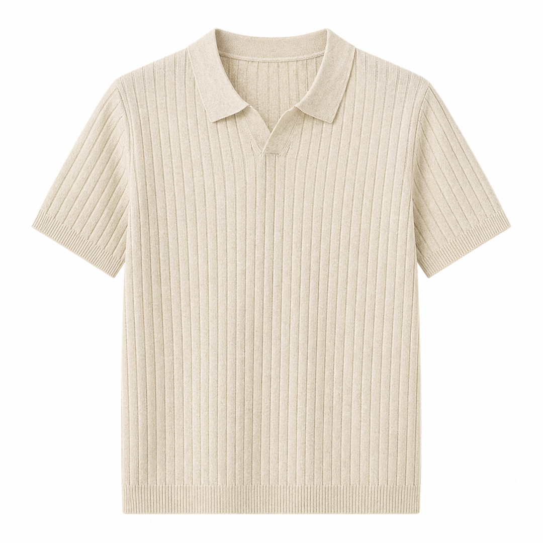 Komfortabel Lyocell polo t-skjorte for menn, myk og pustende for varme dager.