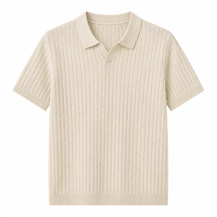 Komfortabel Lyocell polo t-skjorte for menn, myk og pustende for varme dager.