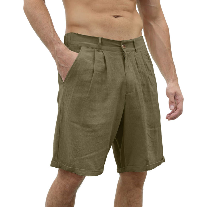 Komfortabel herreshorts, avslappet stil. Pustende sommershorts for menn, ideell for fritid og varme dager.