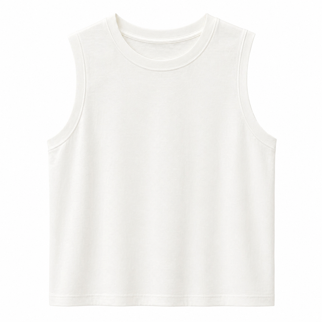 Grå ermeløs dametopp; komfortabel sommer singlet for avslappede dager.