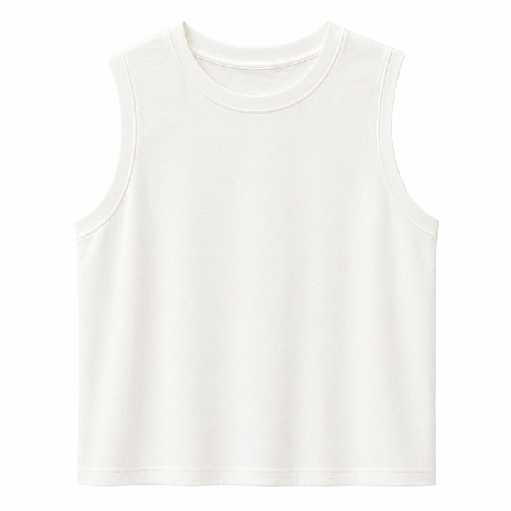 Grå ermeløs dametopp; komfortabel sommer singlet for avslappede dager.