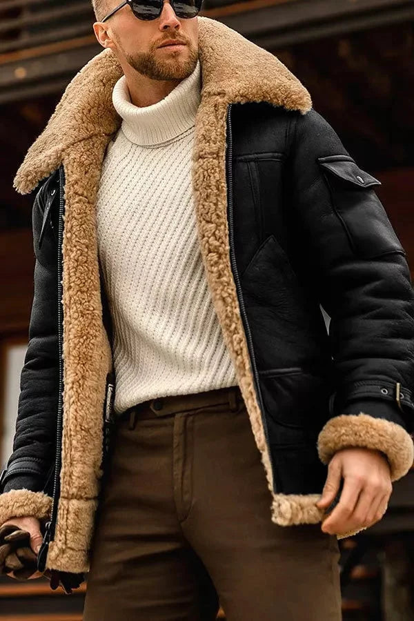 Elegant kamel skinnjakke for menn, allsidig yttertøy som løfter herreantrekket med stil. [[lstfy-media:3]]