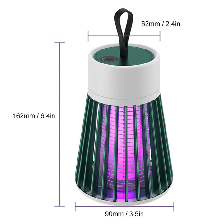 Slank, oppladbar mygg- og fluemorderlampe, optimal for soverommet for en uforstyrret søvn.