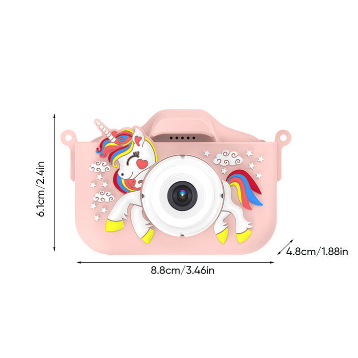Dobbeltkamera for barn som fremmer kreativ lek og tidlig interesse for fotografering. HD opptak.