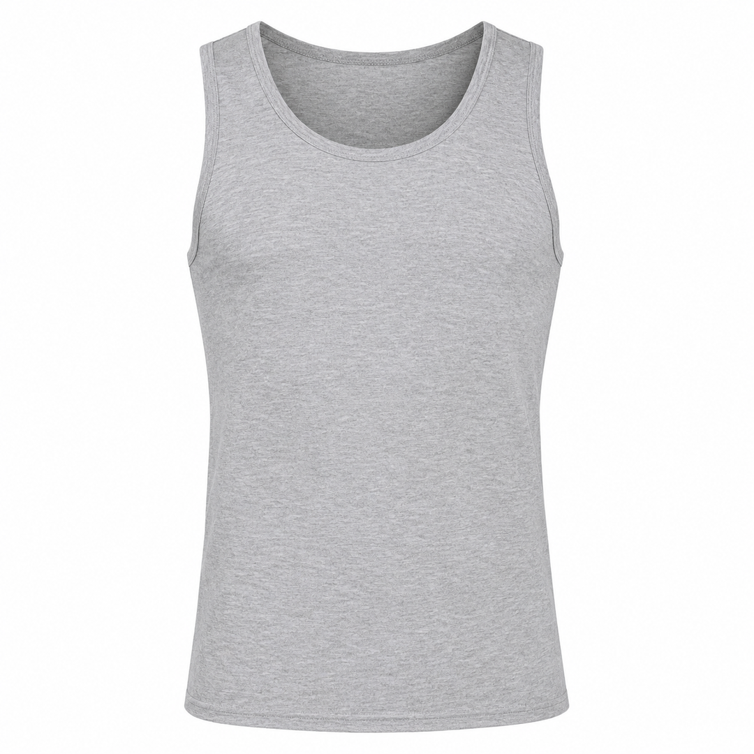 Plus size herre fitness singlet, ideell for trening og sport.