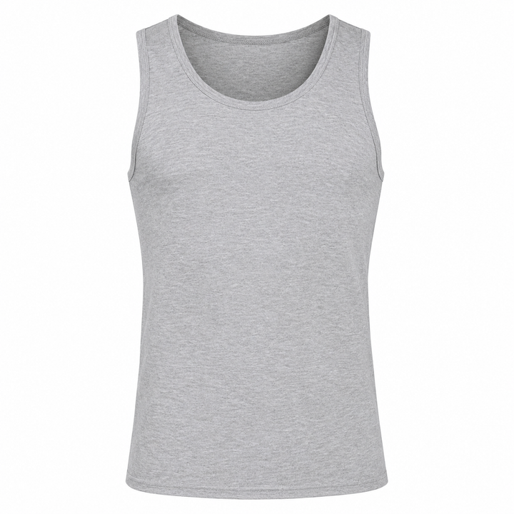 Plus size herre fitness singlet, ideell for trening og sport.