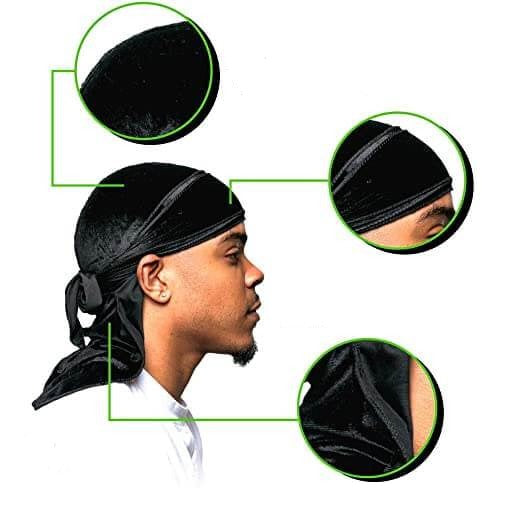 Elegant pustende durag for menns hårpleie, designet for perfekte bølger.