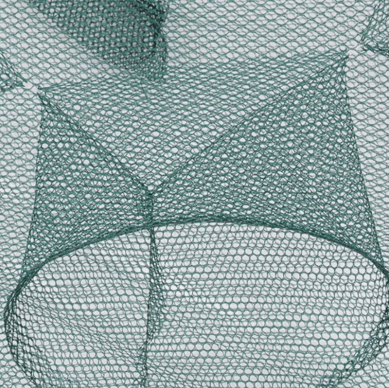 Effektivt automatisk fiskenett for lettfiske. Bærbart fangstnett av nylon og stål, ideelt for utendørs fiskeri.