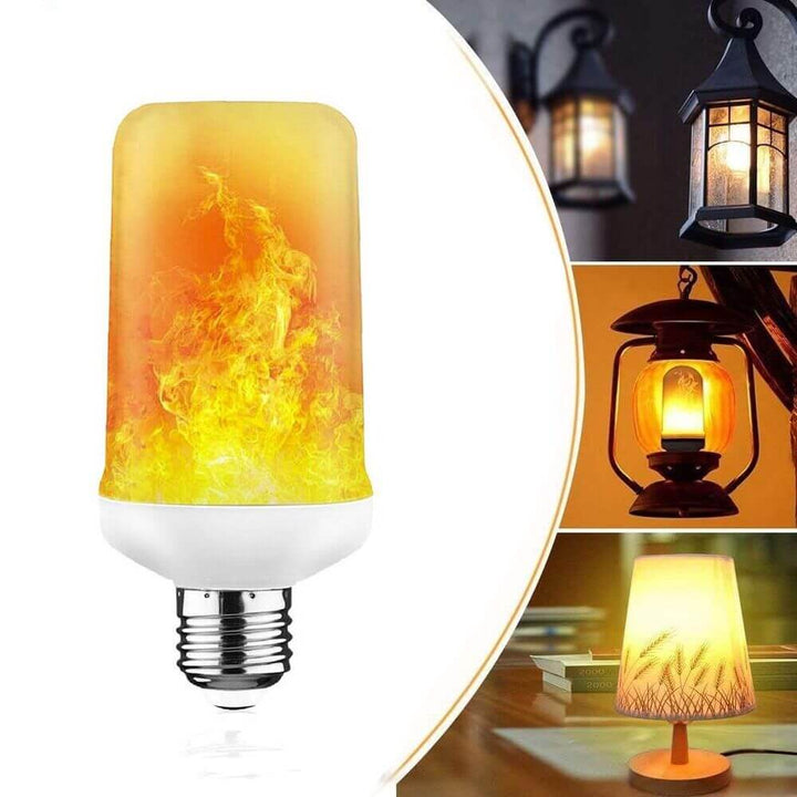 LED flammeeffekt lyspære for koselig stemning, perfekt til interiør og eksteriør. E27 sokkel.
