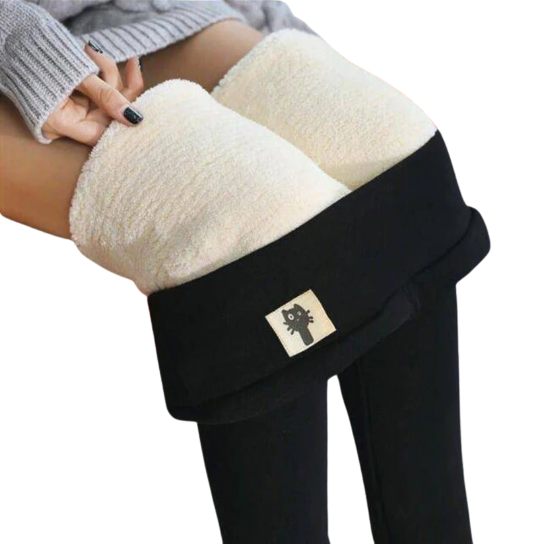 Varme og komfortable leggings for kvinner med høy midje, perfekt for vinteren.
