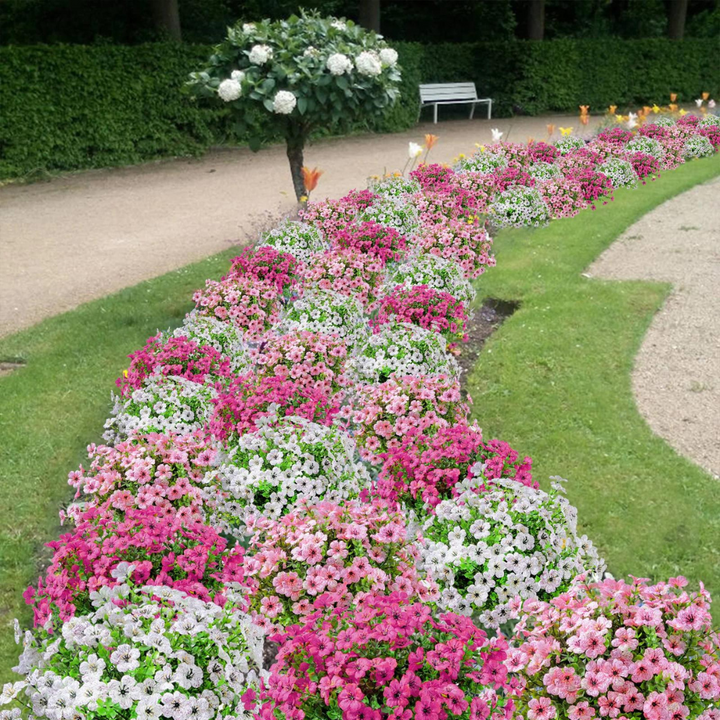 Allsidige plastblomster for hage og hjemmeinnredning. Skaper en flott, vedlikeholdsfri atmosfære.