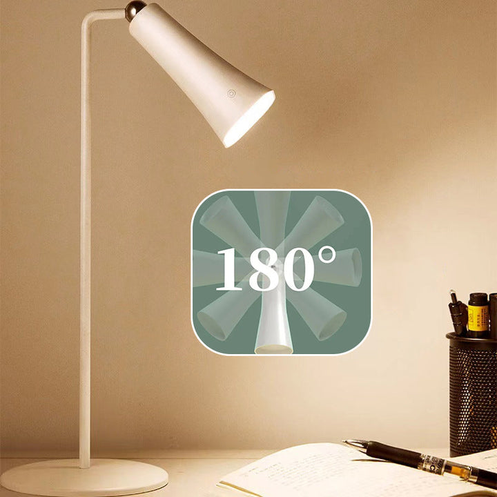 Moderne bærbar LED bordlampe, magnetisk feste, fleksibel for lesing og nattlampe.