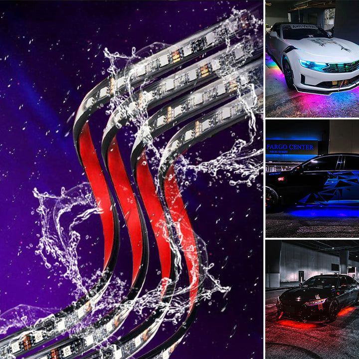 Musikkstyrt UnderGlow LED-system for bil, enestående RGB-effekter under chassis.
