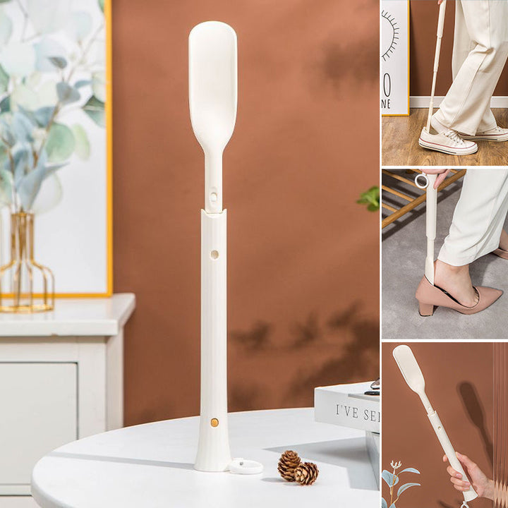 Justerbart skohorn, langt teleskopisk design for enkel påkledning av sko, perfekt for alle aldre.