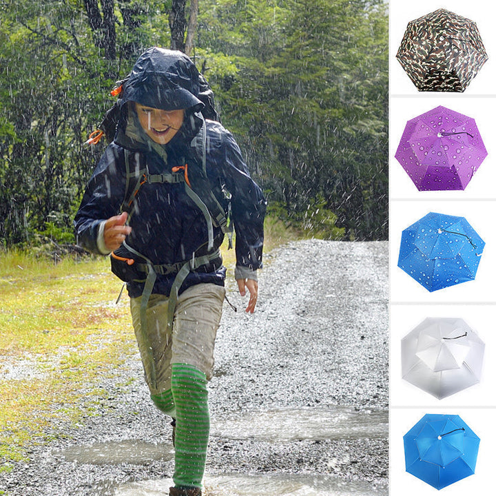 Unisex paraplyhatt med UV-beskyttelse. Perfekt for regn og sol under hagearbeid, fiske og sport.
