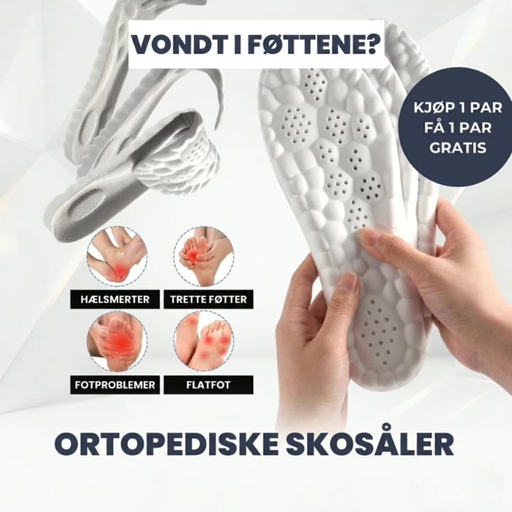 FootRelief innleggssåler gir ergonomisk fotstøtte for bedre helse, velvære og reduserte fotsmerter.