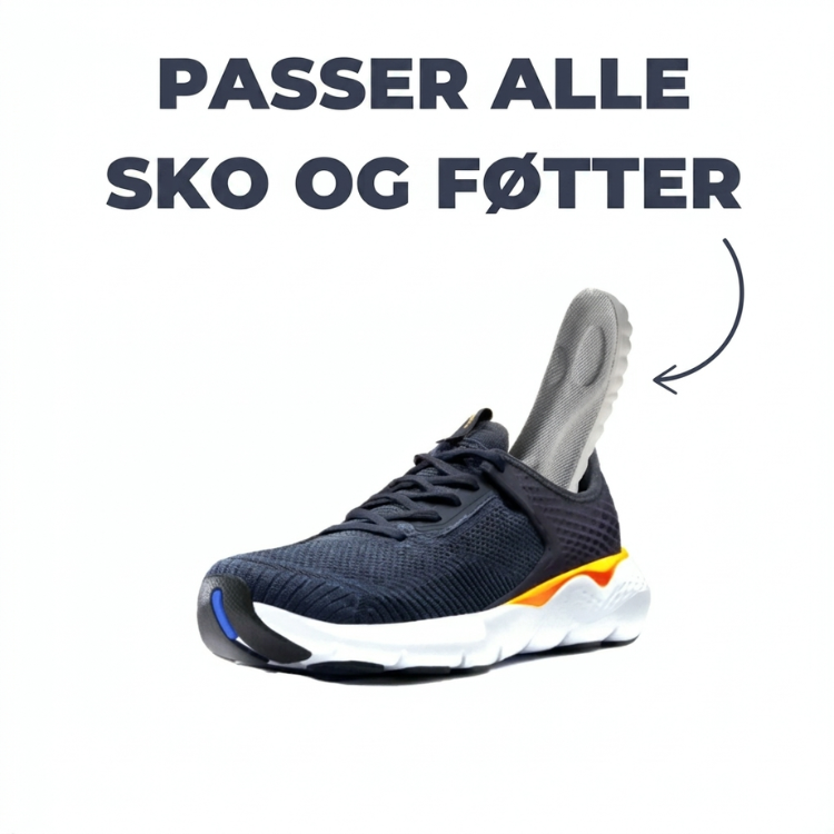 Unisex FootRelief innleggssåler for langvarig fotkomfort, demping og aktiv smertelindring.