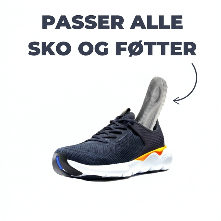 Unisex FootRelief innleggssåler for langvarig fotkomfort, demping og aktiv smertelindring.
