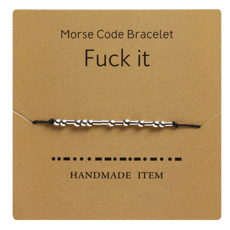 Smykke gave: Unisex morsekode armbånd som symboliserer kjærlighet og vennskap.
