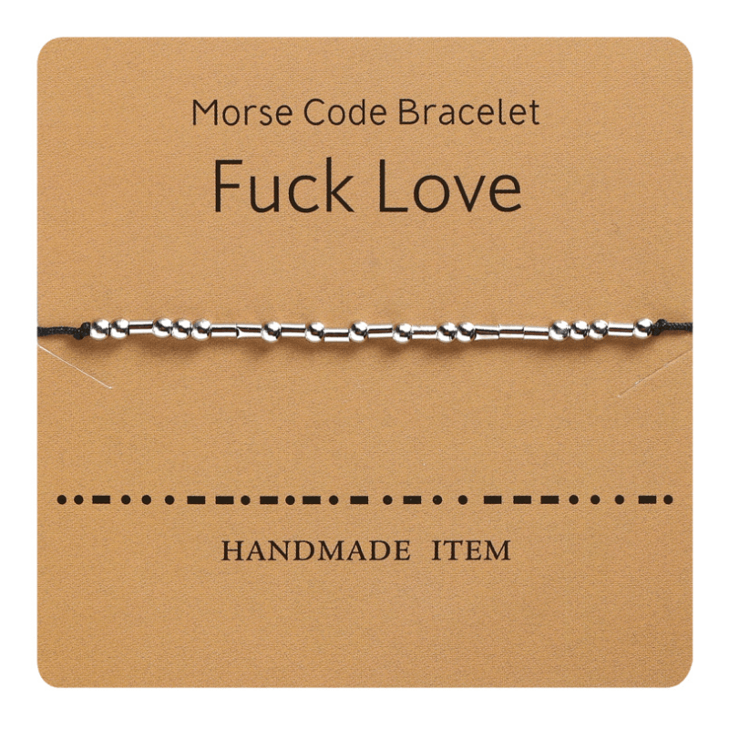Personlig unisex armbånd: Morsekode design for en unik stil.