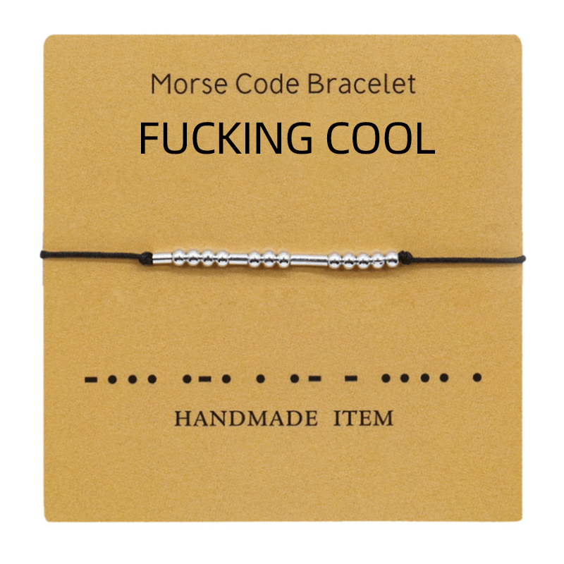 Personlig morsekode armbånd, unisex. Uttrykk din unike personlighet.