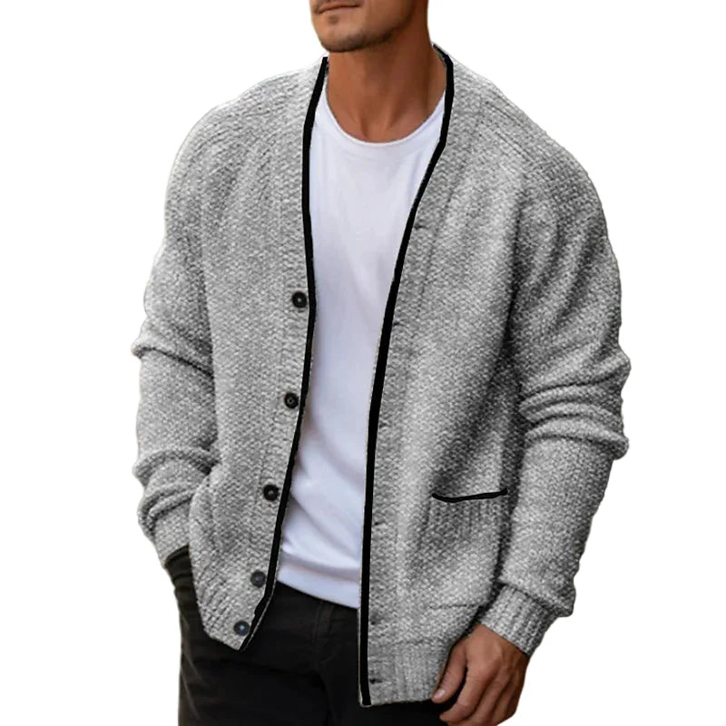 Klassisk herre ullstrikkegenser, varm og komfortabel design, perfekt for vinter og høst.